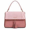 Givenchy style fold-over tassel bag - pink, studio view
