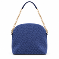 Dome chain shoulder bag - blue monogram, studio view