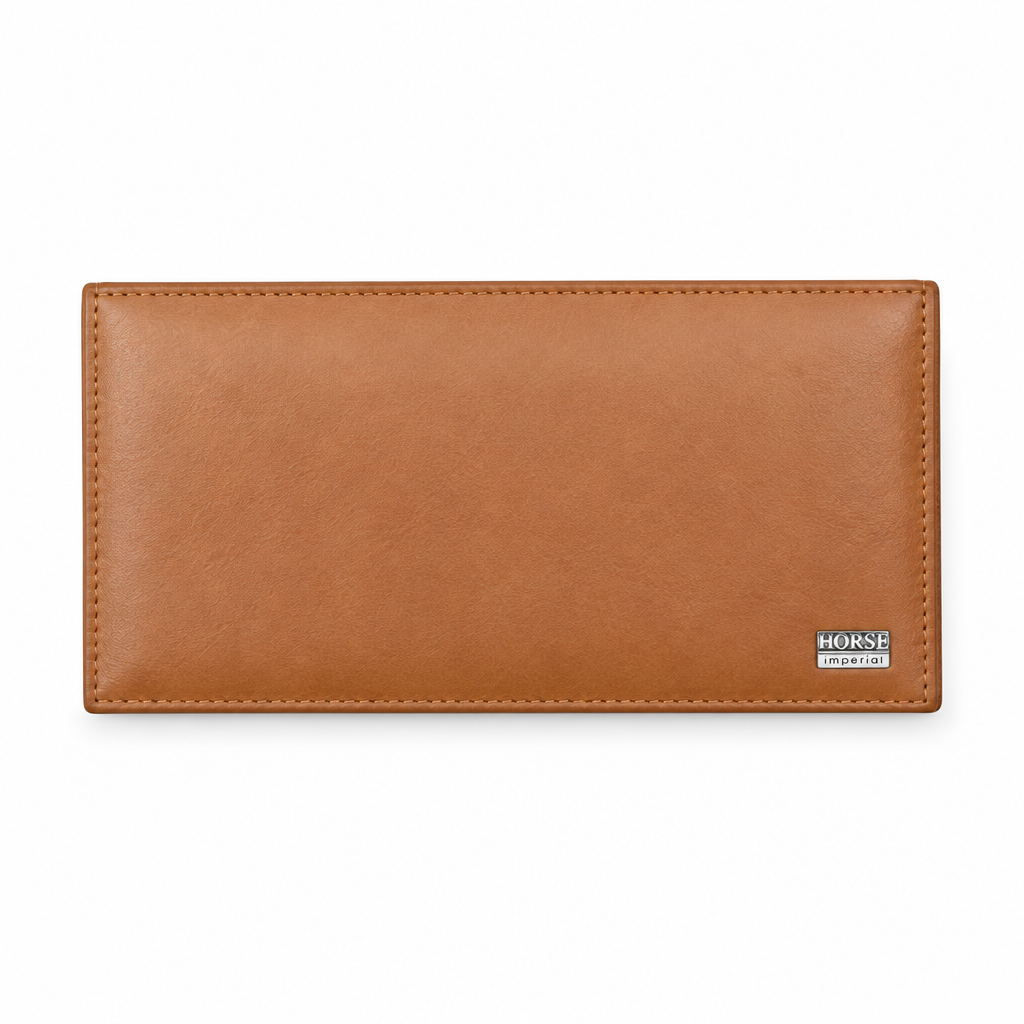 HORSE Imperial style long wallet - tan, studio view