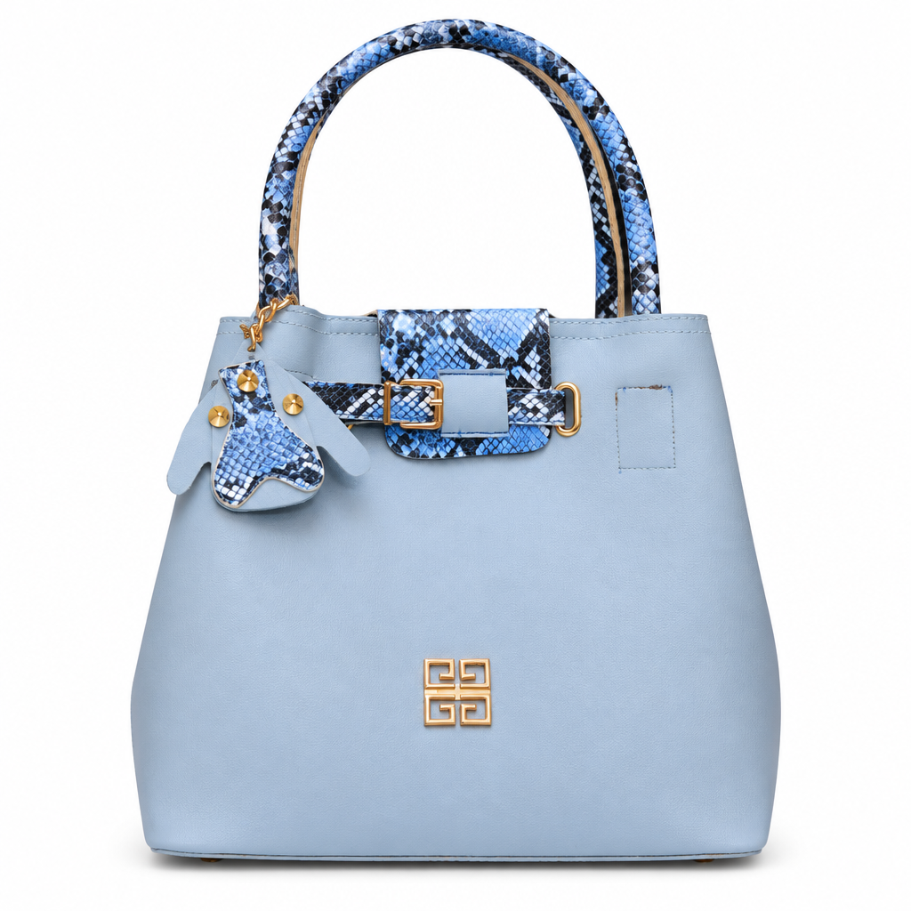 Givenchy style 4G snake handle tote - sky blue, studio view