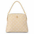 Monogram dome chain bag - cream monogram, studio view